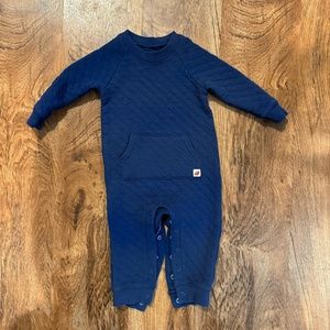 Carter's Navy Quilted Long Sleeved Romper 12 Months